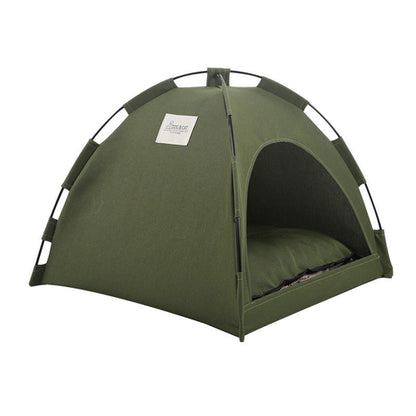 Cat Tent Cooling Mat  Dog House Pet Sofa Camping Dog Bed With Cushion